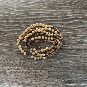 Wooden 48” Long Necklace